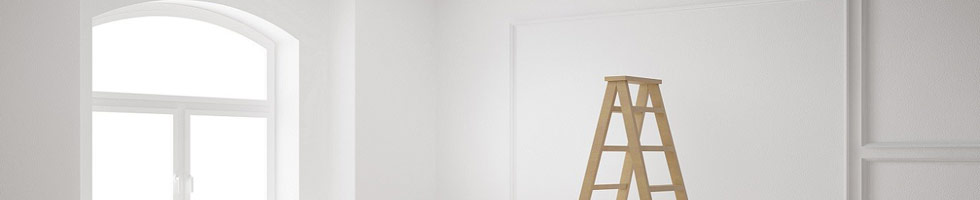 interior room painting with ladders